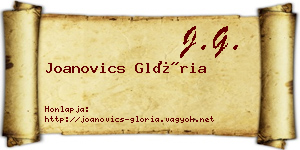 Joanovics Glória névjegykártya